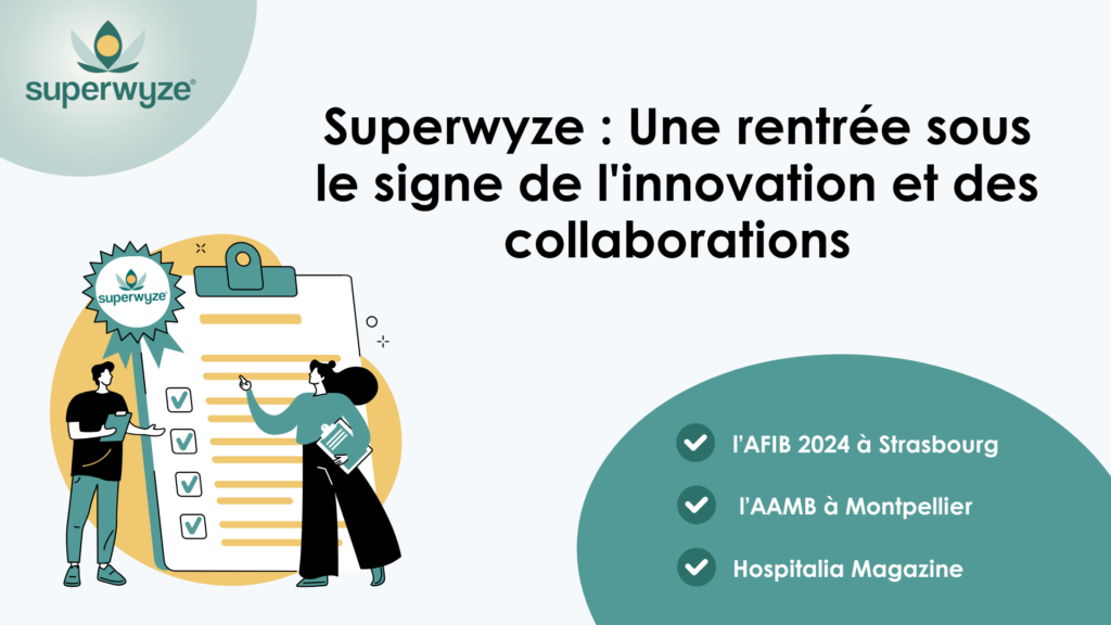 Visuel d'actualité Superwyze mettant en avant les collaborations et innovations de l'entreprise en santé connectée