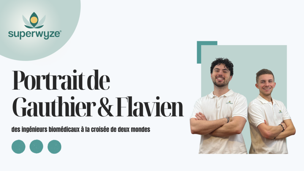 Portrait de Gauthier et Flavien, ingénieurs biomédicaux de Superwyze.